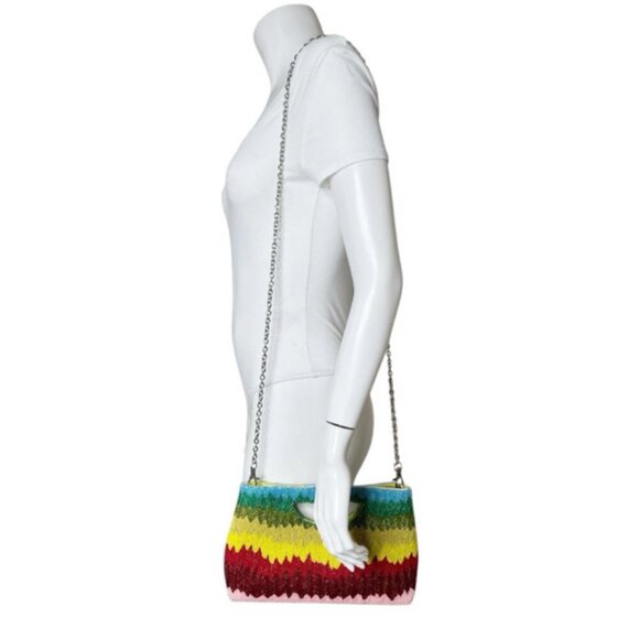 America & Beyond rainbow chevron beaded convertible bag - Picture 4 of 14